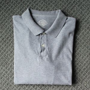 St John's Bay long sleeved gray polo shirt EUC